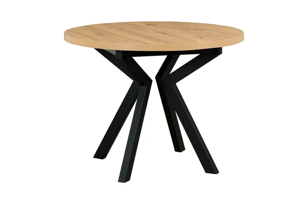 Stalas su prailginimu Ikon 108, Juoda / Artisan ąžuolas