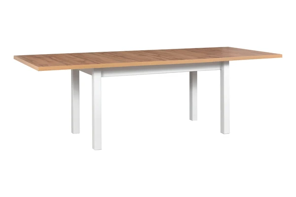 Stalas su prailginimu Modena 102XL, Balta / Wotan ąžuolas