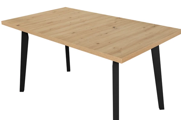 Stalas su prailginimu Oslo 105, Juoda / Artisan ąžuolas