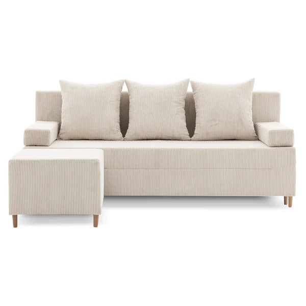 Sofa Fireze 102 su pufu, Poso 100 (Smėlio)